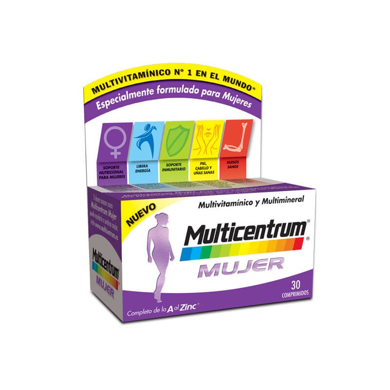 multicentrum mujer 30 comprimidos vitaminas